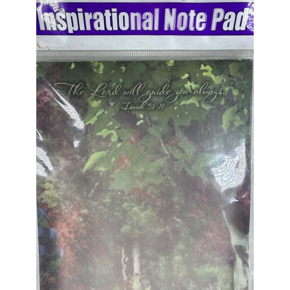 Martin Designs Inspirational Note Pad 100 Sheets Isaiah 58:11 Garden Scene New - Picture 2 of 3